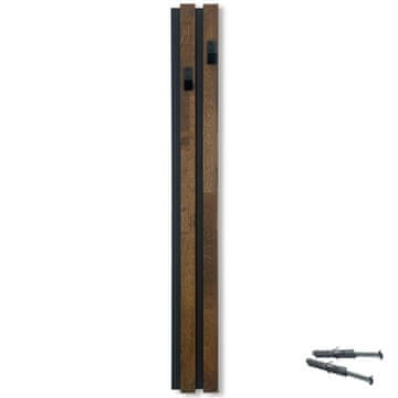 Flexistyle Drvena vješalica za odjeću Lamele 98cm modul 12cm smeđa