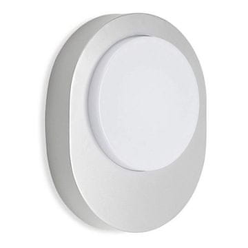 Telefunken 8W LED zidna svjetiljka srebrna | vanjska zidna IP44 4000K, fasadna, vrtna