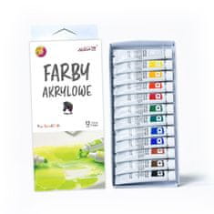 Aliga akrilne boje 12 x 12 ml - miks boja | FTM-4513