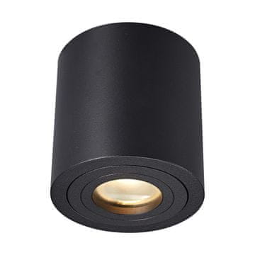 Okrugli stropni reflektor crni IP44 1xGU10 50W Rondip Zuma Line