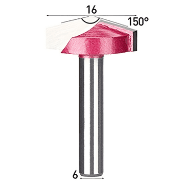 TCT 3D V nož 150° 6 x 16 mm Rezač za rezbarenje