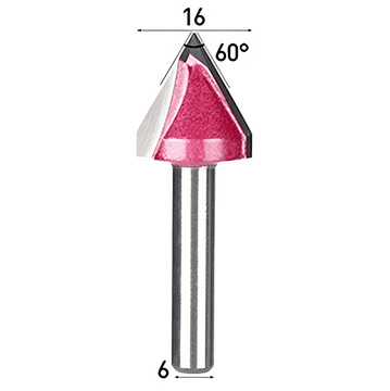 TCT 3D V nož 60° 6 x 16 mm Rezač za rezbarenje