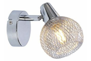 Loretto industrijska kromirana metalna zidna svjetiljka s košarom 1xE14 40W REA830701-06 Reality