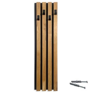 Flexistyle Drvena vješalica za odjeću s letvicama 98 cm, modul 24 cm