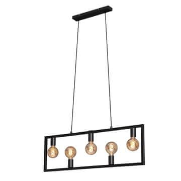 BRILONER Crna stropna viseća lampa 5xE27 retro moderna Za blagovaonicu iznad stola