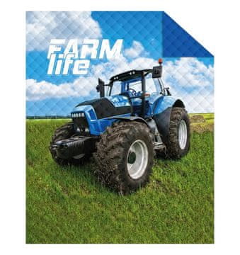 Detexpol Narzuta na krevet za mlade Traktor 170x210