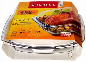 Pravokutna vatrostalna posuda za pečenje od 5 l + 2 vatrostalne čaše