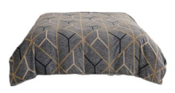 Cotton World Dekorativna geometrijska deka 160x200, pepeljasta