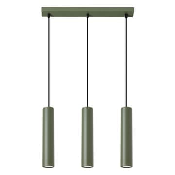 Sollux LAGOS 3L viseća lampa, maslinasto zelena