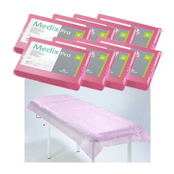 BE Jednokratne plahte 80cm x 210cm ružičaste 20g MedixPro 80kom