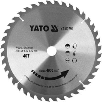 YATO Tarcza widiowa do drveta 315x40tx30mm YT-60791 YATO