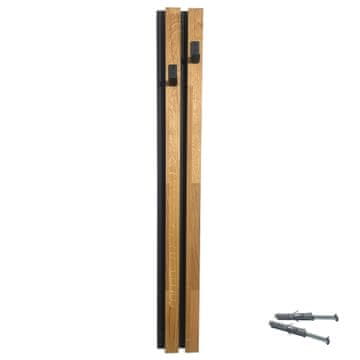 Flexistyle Drvena vješalica za odjeću s letvicama 98 cm, modul 12 cm