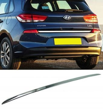 Hyundai i30 III 16- kromirana letvica Kromirana vrata prtljažnika