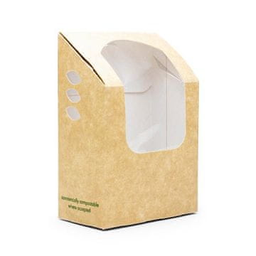 Kutija za tortilje s prozorčićem PLA 13,5 x 9,5 x 5 cm 50 kom.