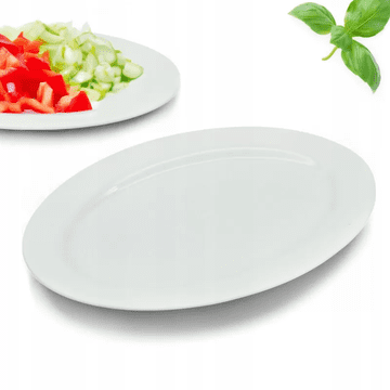 Tragar bijeli keramički pladanj 30 cm TR-23-045B