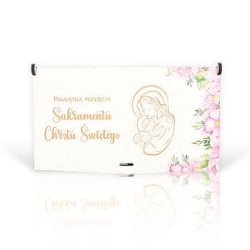 Drvena kutija MINI Suvenir za krštenje RUŽIČASTA 16cm