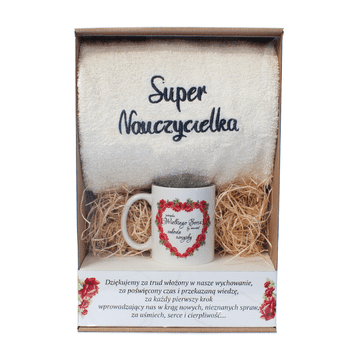 CLOCKODILE Poklon set ručnika i šalice "Super učitelj"
