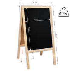 Drvena A-ploča Classic L (61x118 cm) - prirodna