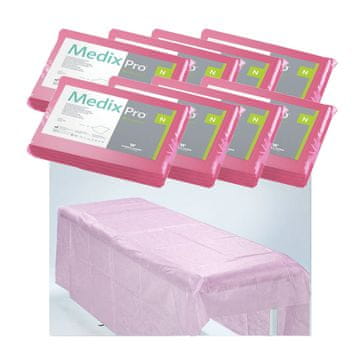 BE Jednokratne plahte 160cm x 210cm roze 20g MedixPro 40kom