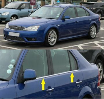 Ford Mondeo MK III Mk3 HB - kromirane obloge prozora