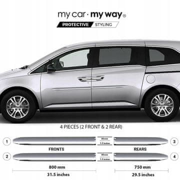 Honda Odyssey 11-17 Kromirane zaštitne letvice za vrata