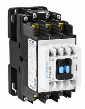 HYUNDAI - KONTAKTOR HGC 65A AC3/440V, 3P + 2NO2NC, 230V 50HZ / 250V 60HZ, AC1-100A, EU AC690V,