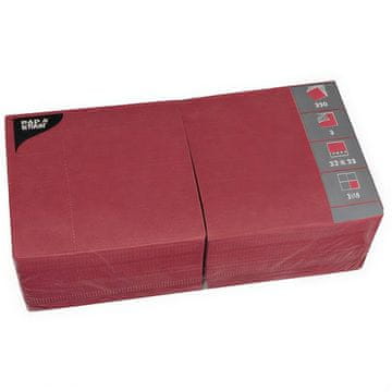 Papstar Troslojne salvete bordo boje 1/4 33 x 33 cm 250 kom.