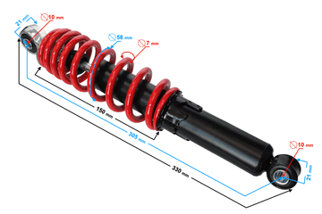 Moretti Amortizer za ATV 110 30cm/7mm