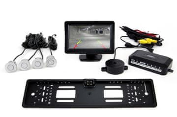 AMIO TFT01 4,3" senzorski komplet s CAM-402 LED kamerom, 4 srebrna senzora