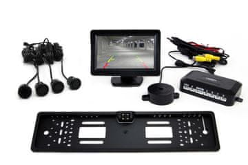 AMIO TFT01 4,3" senzorski komplet s CAM-402 LED kamerom, 4 senzora, crni "ZLATNI"