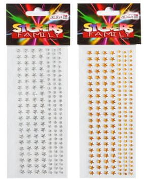Aliga naljepnice sa zlatnim/srebrnim zvijezdama NK-4584