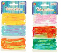Aliga šljokice traka 3 kom pastelne 3 m | MT-9049