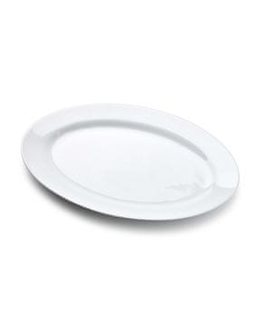 Mondex Ovalni bijeli porculanski pladanj BASIC 30x20xv2,2 cm