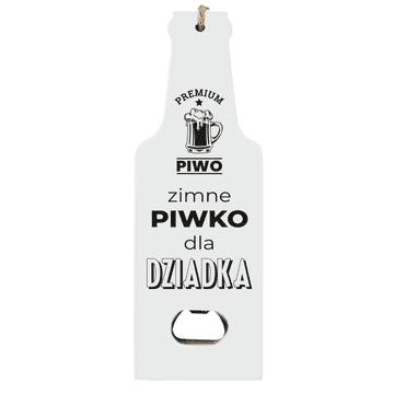 CLOCKODILE Drveni otvarač za boce "Hladno pivo za DJEDA"