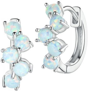 Naušnice s opalescentnim kamenjem, srebro 925