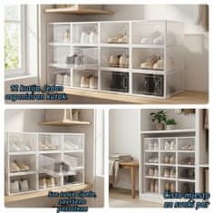 HOME & MARKER® Set plastičnih kutija za spremanje cipela, organizator obuće (12 kom) | SHOEZY