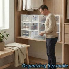 HOME & MARKER® Set plastičnih kutija za spremanje cipela, organizator obuće (12 kom) | SHOEZY