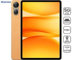 Blackview Mega 12 tablet, 31 cm (12,2), 4G LTE, 12 GB + 256 GB, 120 Hz, QHD+, Android, zlatni