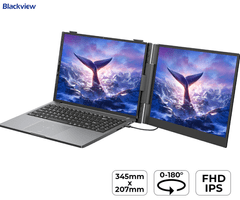 Blackview Prijenosni monitor SCM6 za prijenosno računalo, 35 cm (14), FullHD, IPS, 60Hz, sivi