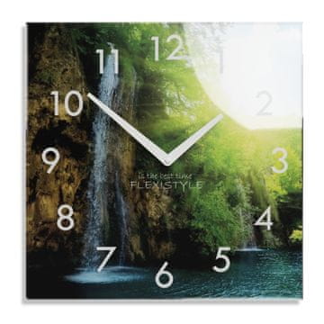 Flexistyle Moderni tihi zidni sat Waterfall