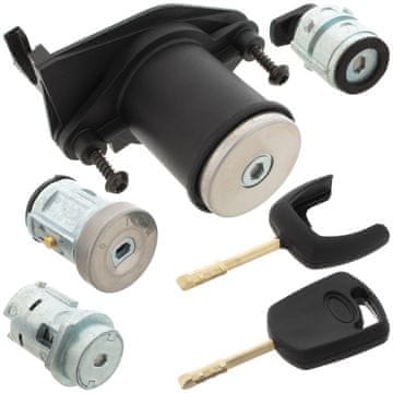 Ford Fiesta V MK6 01-08 uložak za paljenje + uložak za bravu vrata + uložak za bravu poklopca prtljažnika + uložak za čep spremnika goriva, set od 4 dijela