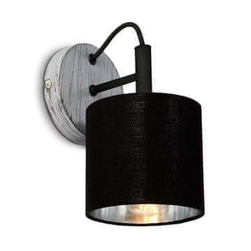 BRILONER Zidna lampa E14, crna, retro, srebrna, za dnevni boravak i spavaću sobu