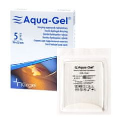 KIKGEL Sterilni Aqua-gel hidrogel zavoj 5,5 cm x 11 cm za liječenje rana i opeklina 5 kom