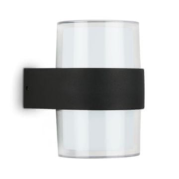Telefunken LED vanjska svjetiljka 2x 8W IP44 boja 4000K 1600lm crna okrugla gornja donja
