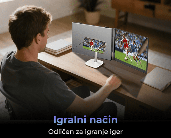 Delo, ustvarjanje, igranje iger na več zaslonih