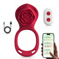 Bodybite Nosivi vibrator u obliku ruže za žene – aplikacija Couples Connect + daljinski upravljač, stimulacija klitorisa bez upotrebe ruku, silikon siguran za tijelo, diskretno pakiranje | AMORA