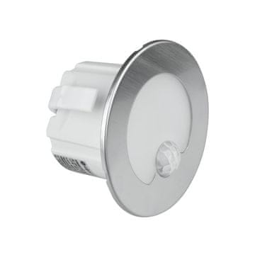 1.2W LED svjetiljka za stepenice sa senzorom pokreta, okrugla, srebrna, DPM