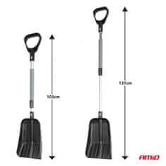 AMIO Teleskopska lopata za snijeg 103-131 cm -04152