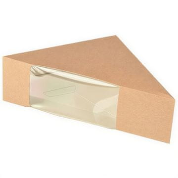 Papstar Papirnato pakiranje za sendviče 12,3 x 12,3 x 5,2 cm 50 kom.
