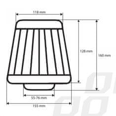 AMIO Univerzalni konusni zračni filter crveni/karbonski + 3 adaptera -01713